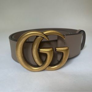 Gucci Calfskin Marmont GG Belt 40 mm Dusty Pink Size 90 36